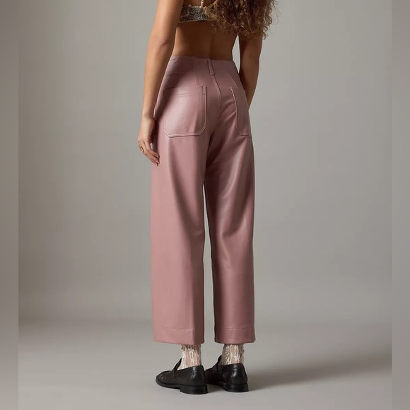 NWT Size 31 - The Colette Faux Leather Crop Wide-Leg Pants Maeve (NWT US$ 148) - Picture 10 of 16